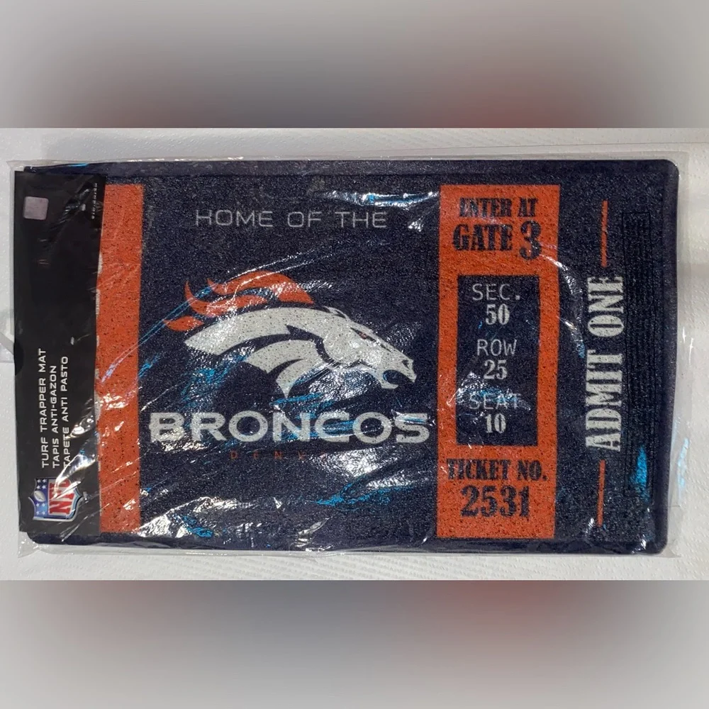 NFL Black and Orange Door Mat Accents